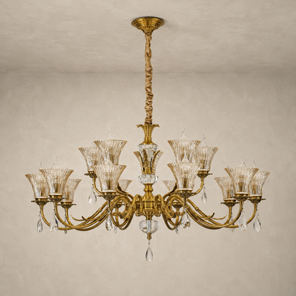 Verelisse Champagne Fluted Glass Chandelier