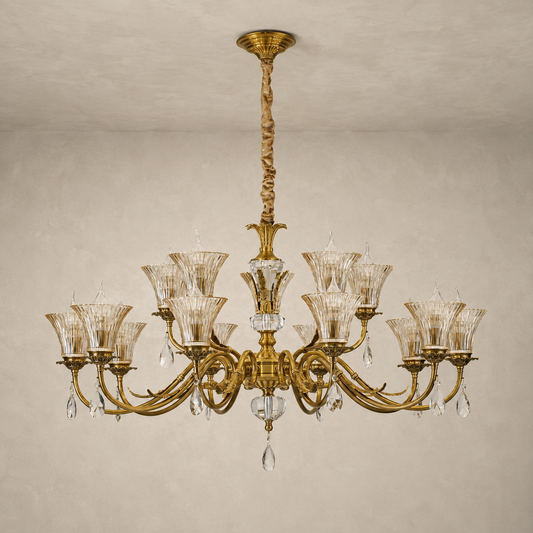 
Verelisse Champagne Fluted Glass Chandelier