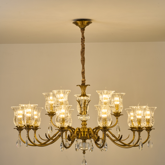 
Vitrelaine Clear Hurricane Glass Chandelier