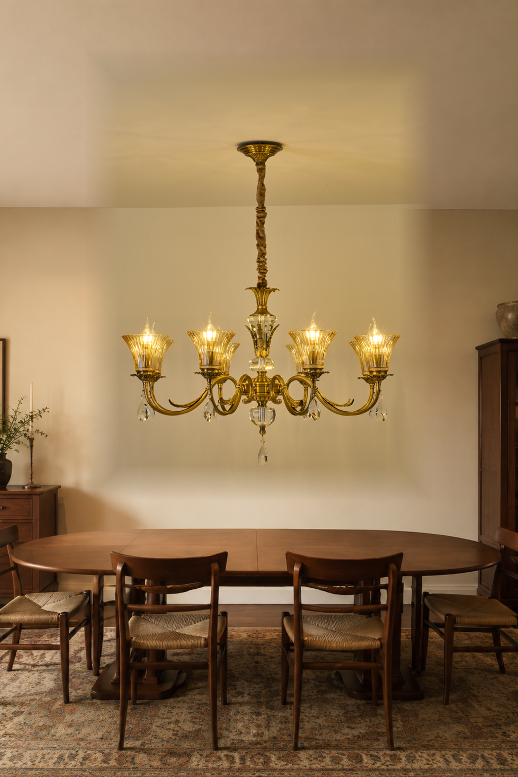 
Verelisse Champagne Fluted Glass Chandelier