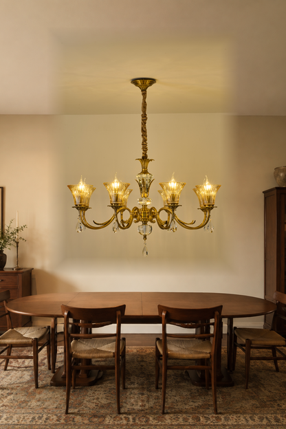 Verelisse Champagne Fluted Glass Chandelier