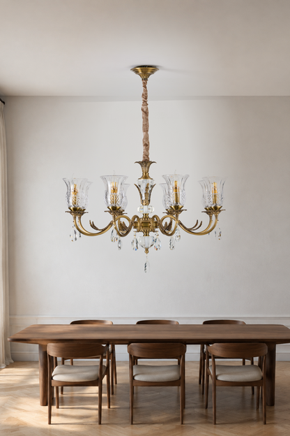Vitrelaine Clear Hurricane Glass Chandelier