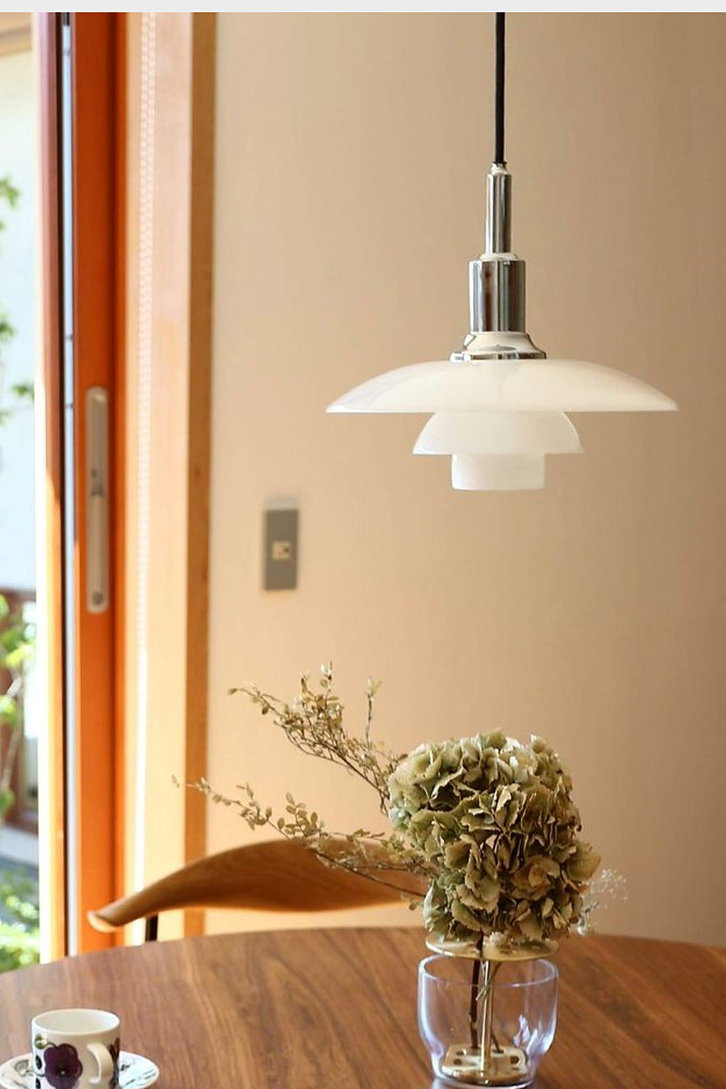 
Three-Tier Opal Glass Pendant Light