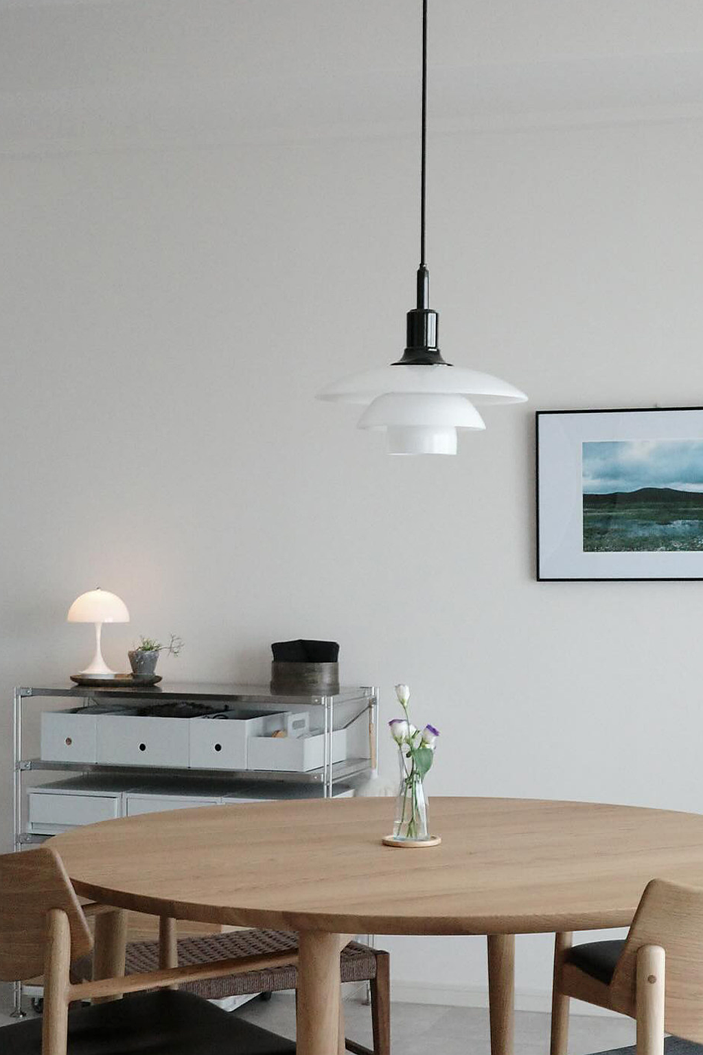 
Three-Tier Opal Glass Pendant Light