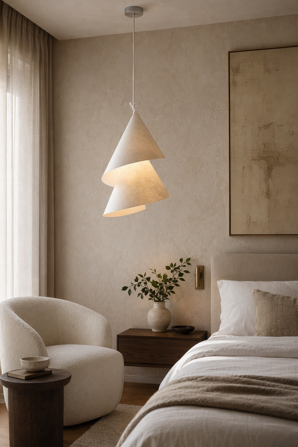 
Spiral Paper Pendant Light