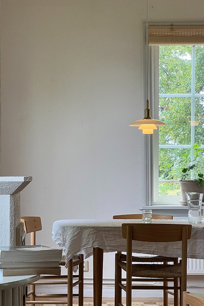 Three-Tier Opal Glass Pendant Light
