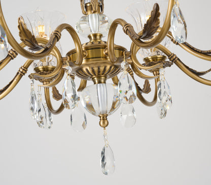 Vitrelaine Clear Hurricane Glass Chandelier