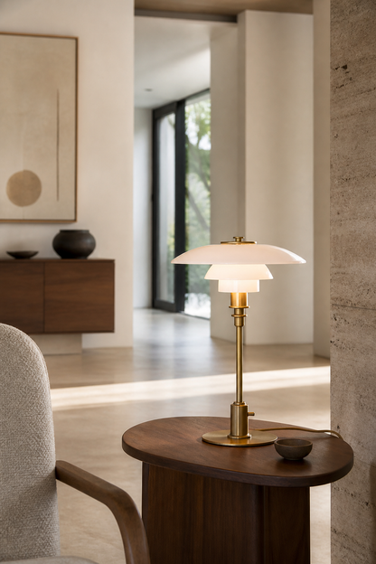 Tiered Opal Glass PH Table Lamp