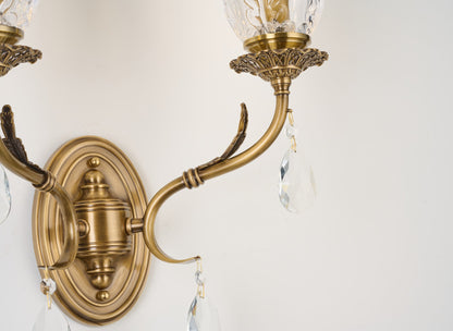 Vitrelaine Clear Hurricane Glass Wall Sconce