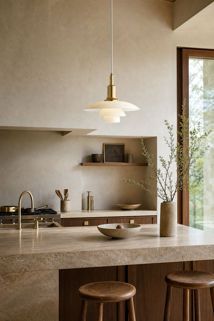 Three-Tier Opal Glass Pendant Light