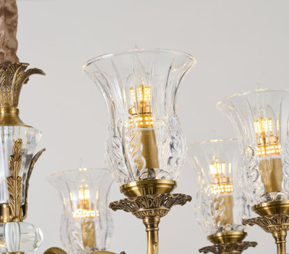 Vitrelaine Clear Hurricane Glass Chandelier