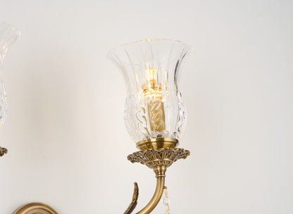 Vitrelaine Clear Hurricane Glass Wall Sconce