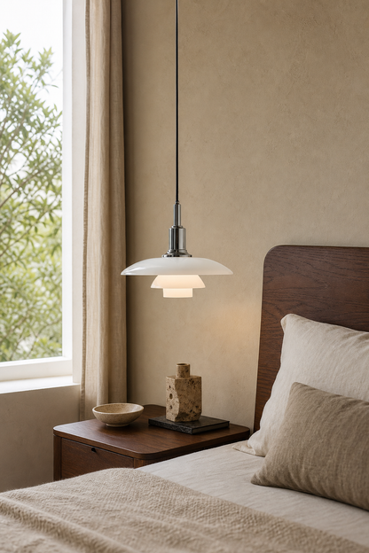 Three-Tier Opal Glass Pendant Light