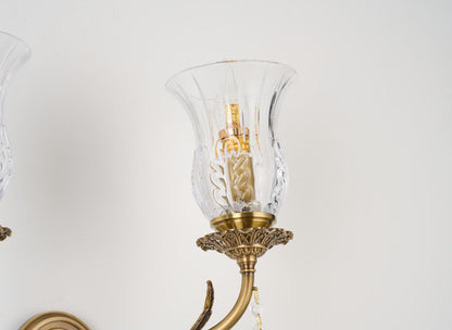 Vitrelaine Clear Hurricane Glass Wall Sconce