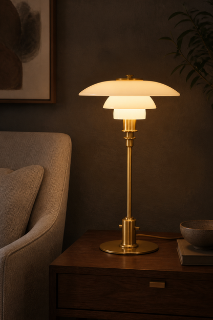 Tiered Opal Glass PH Table Lamp