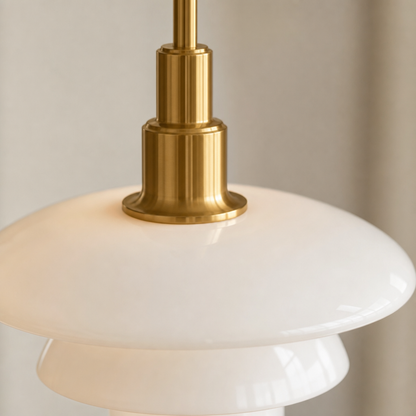 Three-Tier Opal Glass Pendant Light