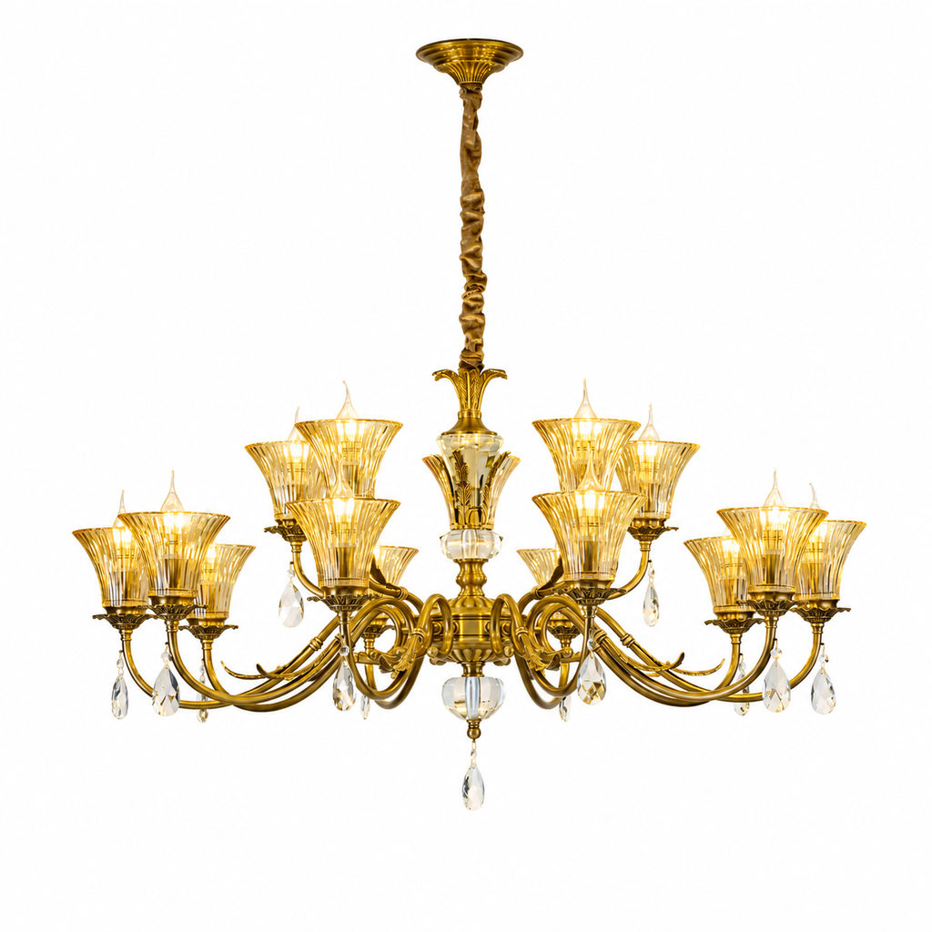 
Verelisse Champagne Fluted Glass Chandelier