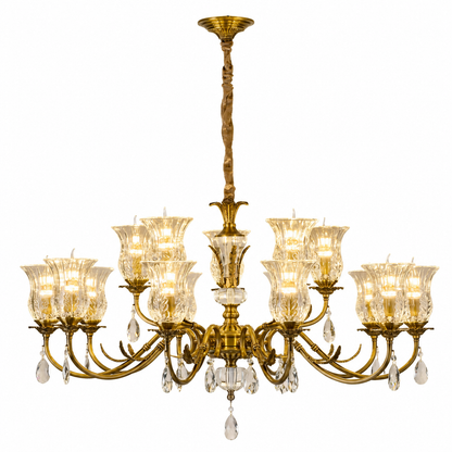 Vitrelaine Clear Hurricane Glass Chandelier