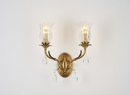 Vitrelaine Clear Hurricane Glass Wall Sconce