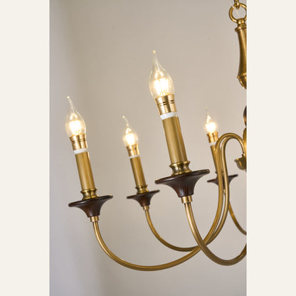 Wynthorne Ash Wood and Antique Bronze Candle Chandelier