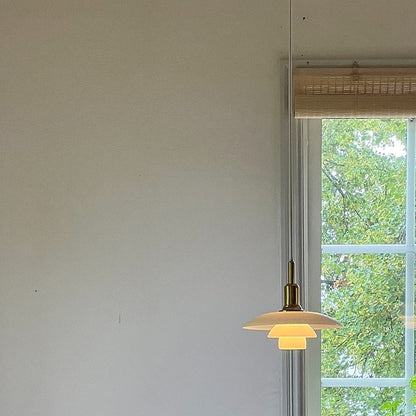 Three-Tier Opal Glass Pendant Light